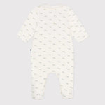 Petit Bateau | Fluwelen Babypyjama - Marshmallow/Walvis