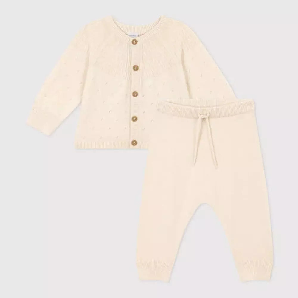 Petit Bateau | Setje Van Tricot Uit Wol En Katoen - Beige