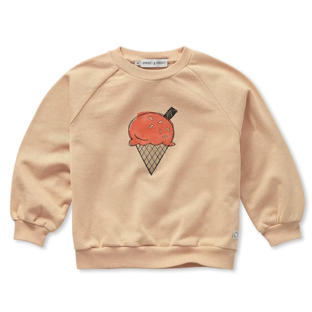 Sproet en Sprout Raglan Sweatshirt Ice Cream Sand
