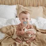 Elodie Newborn Bamboe Fopspeen Natuurlijk Rubber 0-6 maanden - Mineral Green