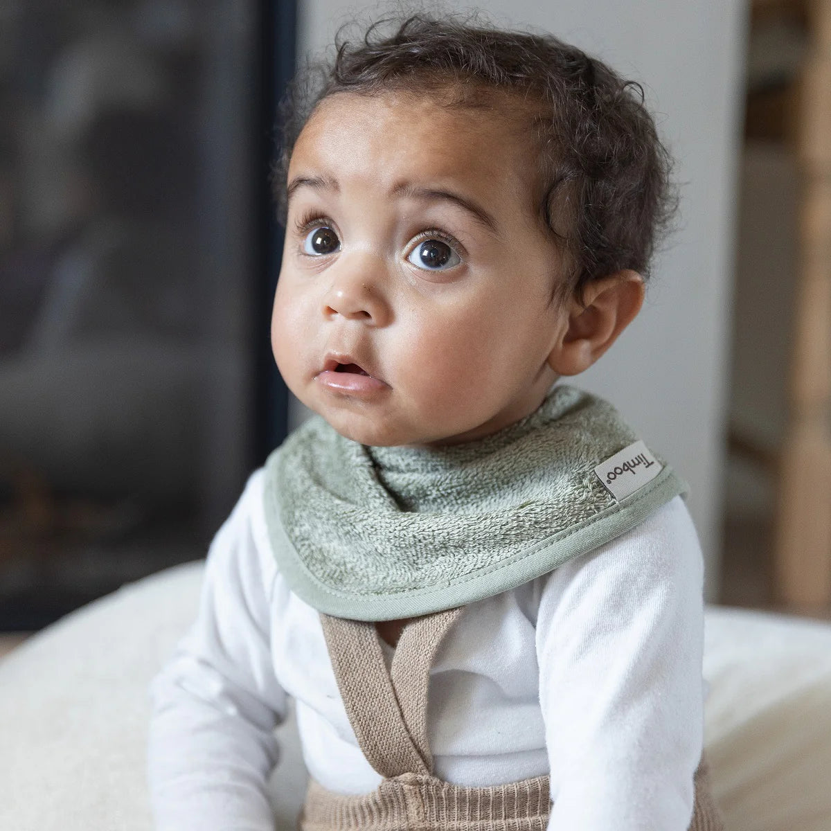 Timboo Bandana Slabbetje Dubbele Laag - Whisper Green