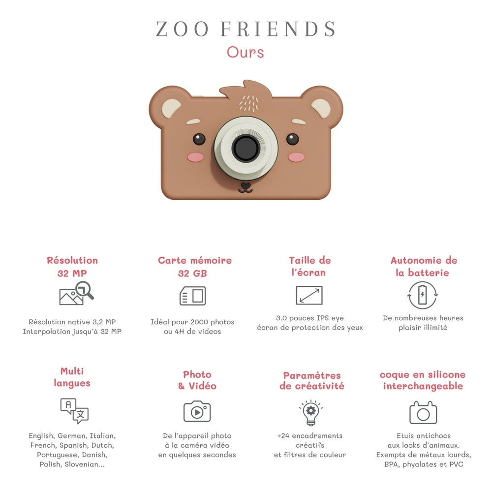 The Zoofamily Zoo Friends - Bear | Kindercamera