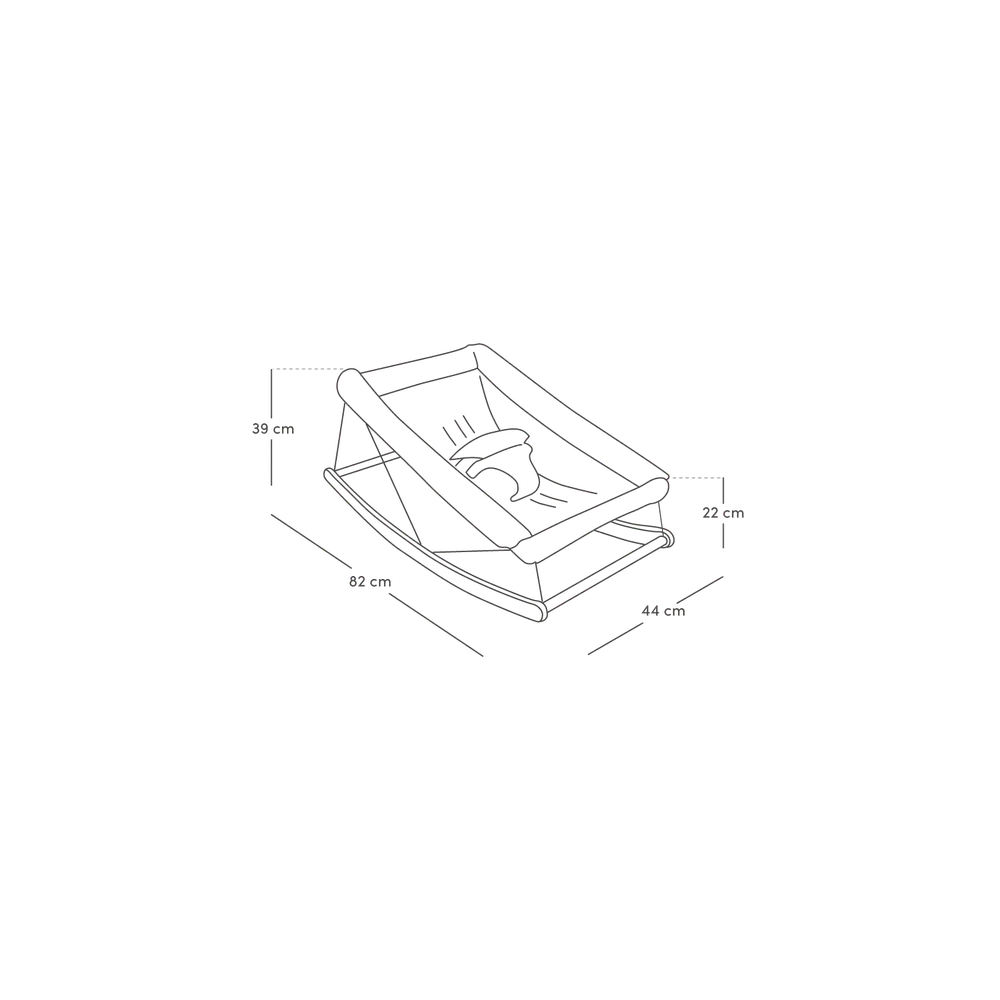 Wipstoeltje - Rocking Baby Bouncer - Lin Français Greige