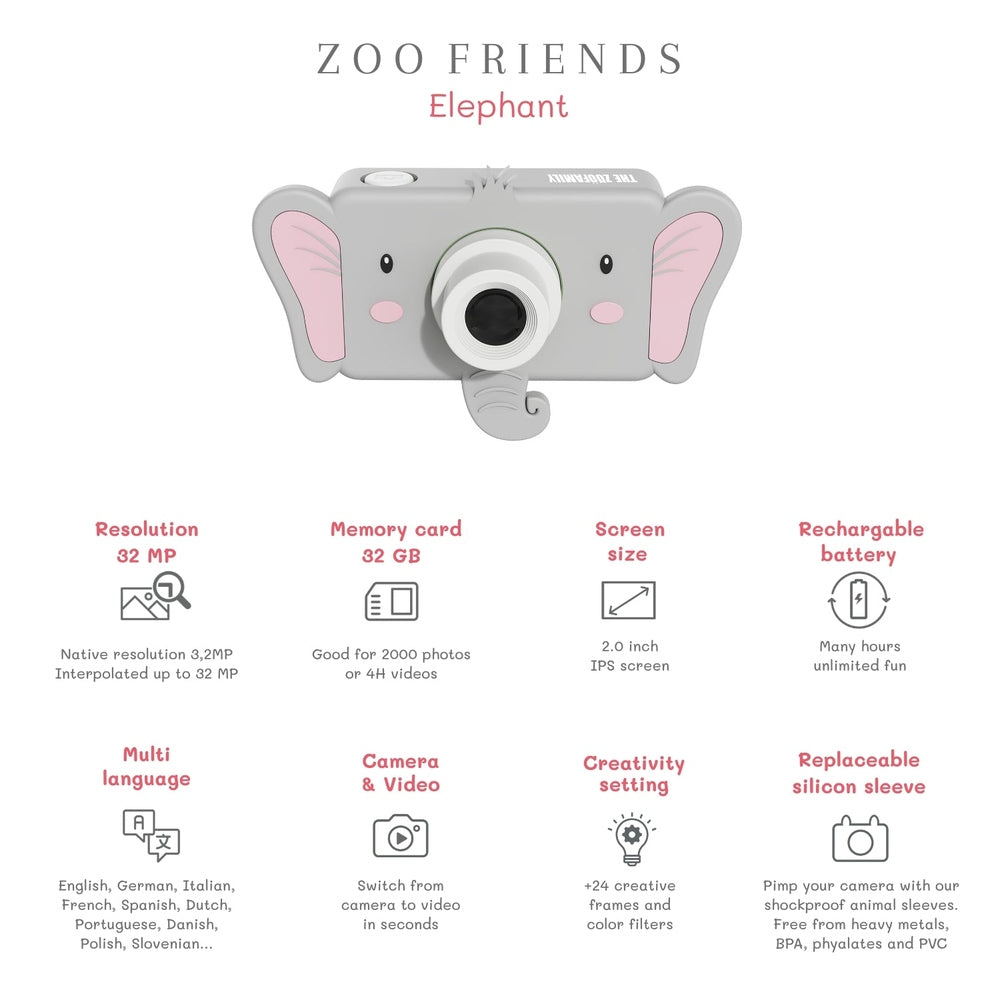 The Zoofamily Zoo Friends - Elephant | Kindercamera