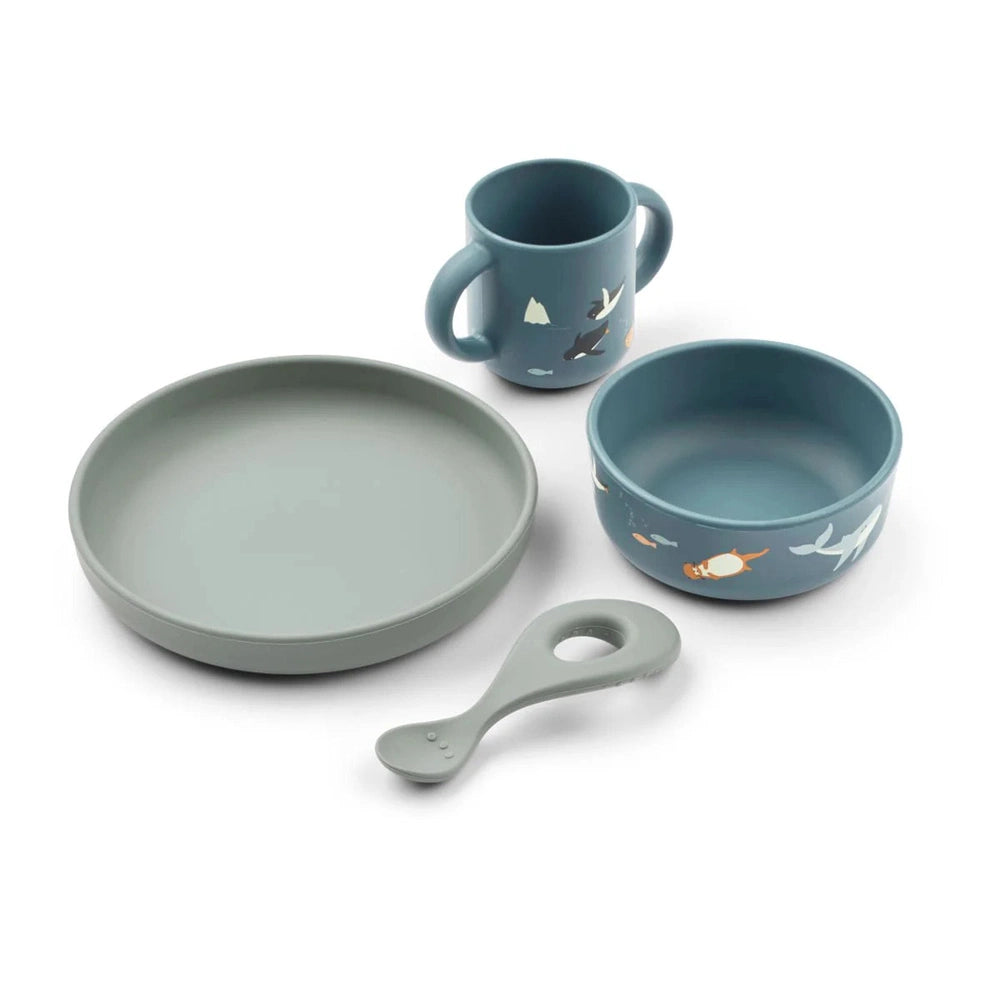 Liewood Eetset - Vivi Printed Tableware Set - Arctic Sea / Ocean view