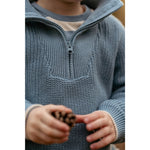 Little Dutch T-shirt Lange Mouwen Met Strepen - Stone Blue