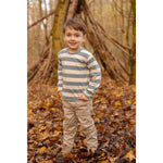 Little Dutch T-shirt Lange Mouwen Met Strepen - Stone Blue