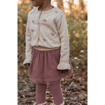 Little Dutch Gebreide Cardigan - Sand Met Bloemetjes