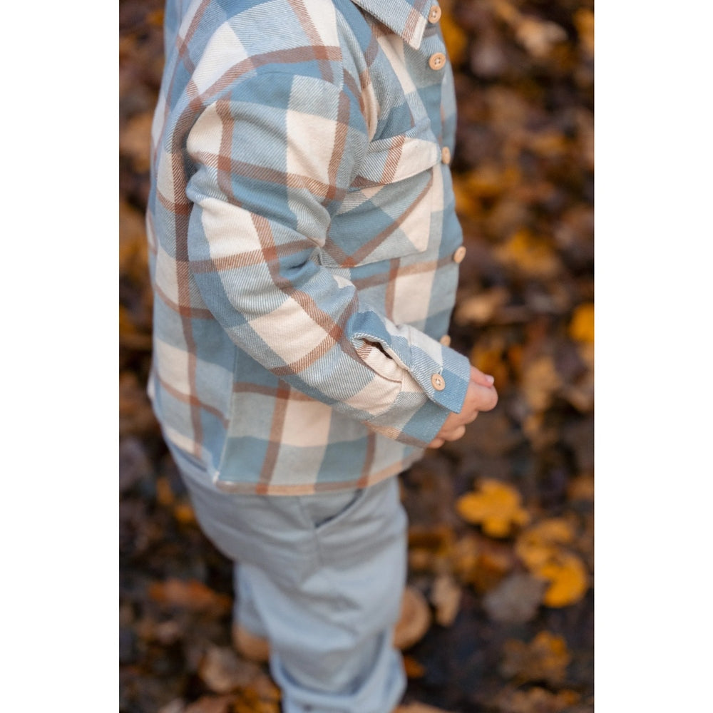 Little Dutch Flanellen Overhemd Met Klassieke Ruitenprint - Stone Blue