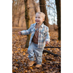 Little Dutch Flanellen Overhemd Met Klassieke Ruitenprint - Stone Blue