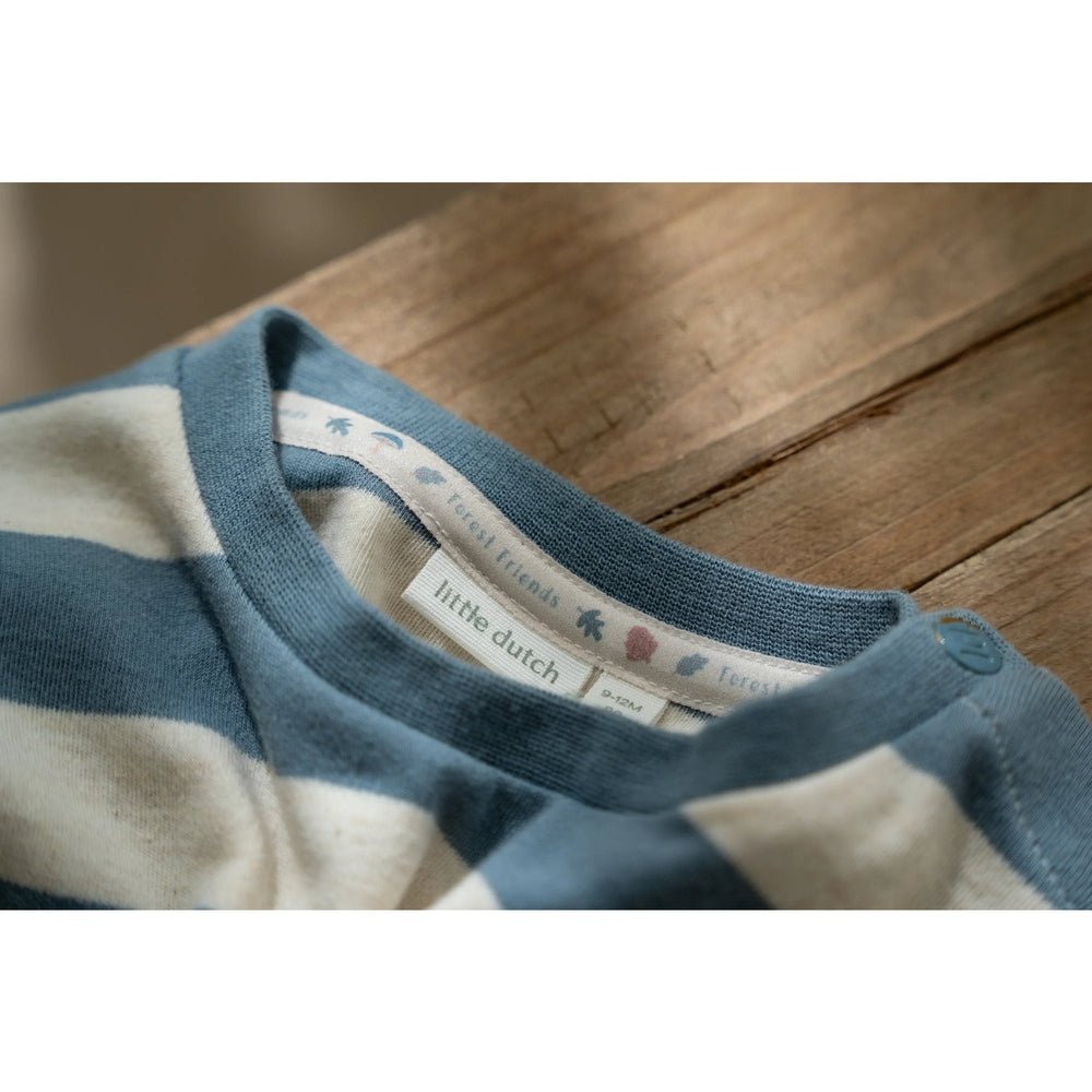 Little Dutch T-shirt Lange Mouwen Met Strepen - Stone Blue