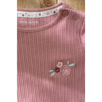 Little Dutch T-shirt Lange Mouwen Uit Biokatoen - Flower/Rouge