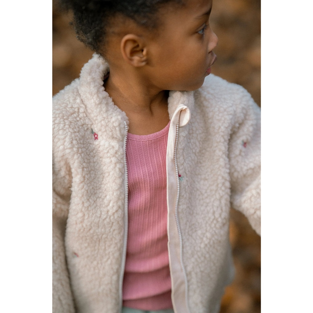 Little Dutch T-shirt Lange Mouwen Uit Biokatoen - Flower/Rouge