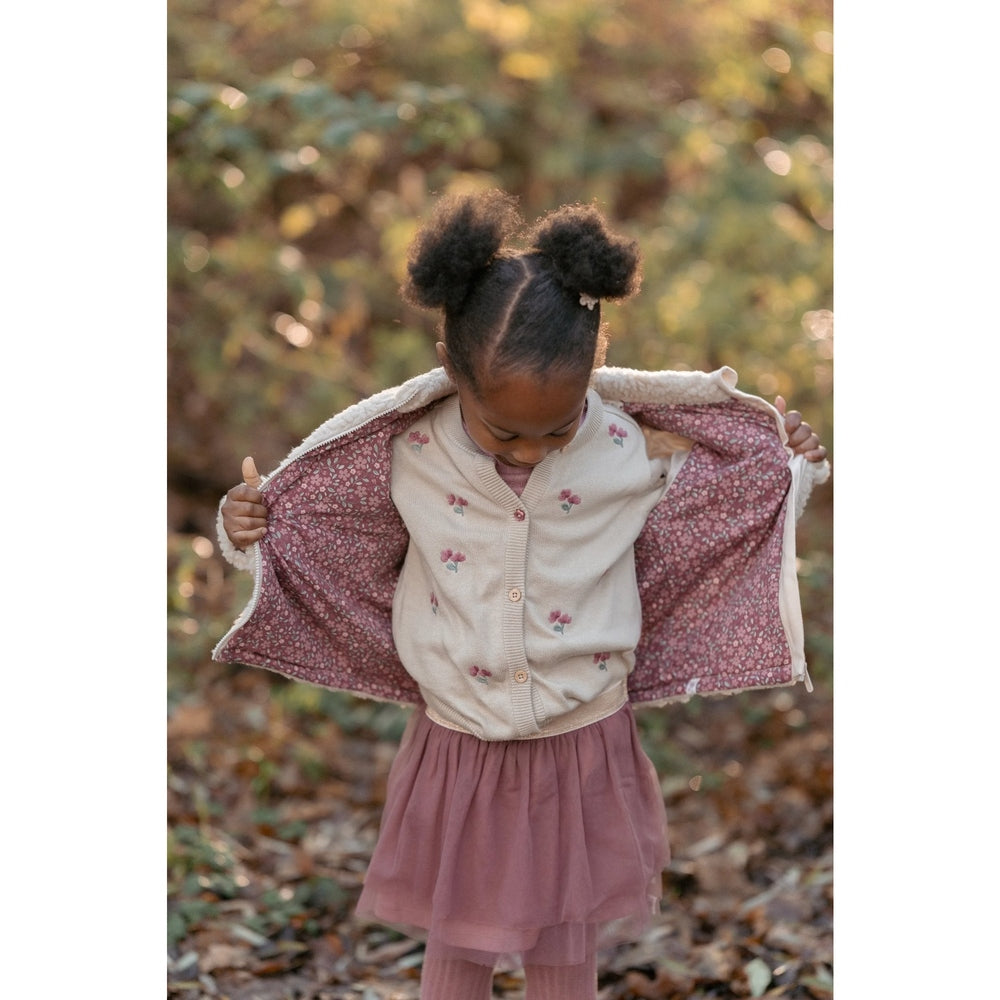 Little Dutch Cardigan - Sand Met Bloemetjes