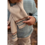 Little Dutch Gebreide Sjaal Met Gekleurde Strepen - Taupe