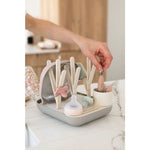 Béaba Flessendroogrek Clay – Modulair & Compact Afdruiprekje – Voor Zuigflessen, Spenen & Accessoires – Eco Design