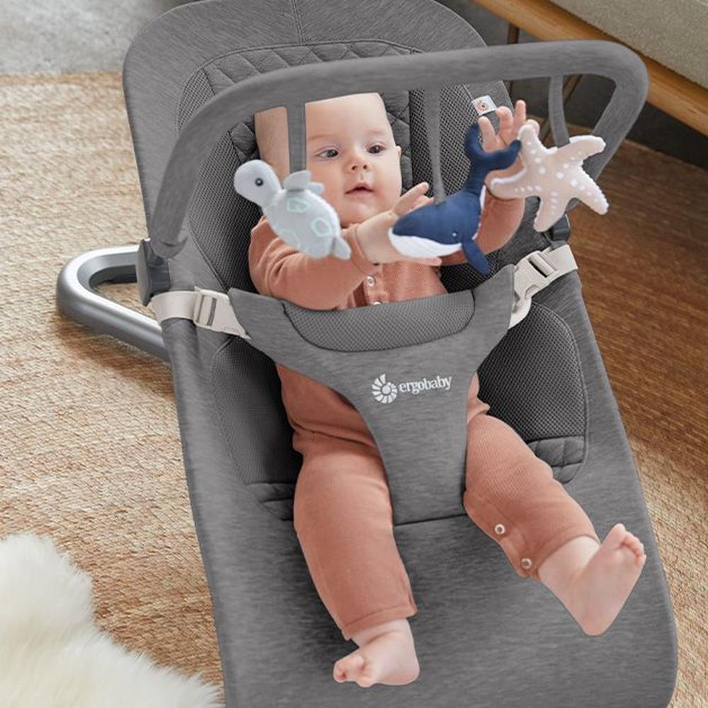 Ergobaby 3-in-1 Evolve Bouncer Speelboog - Ocean Wonders - Charcoal Grey