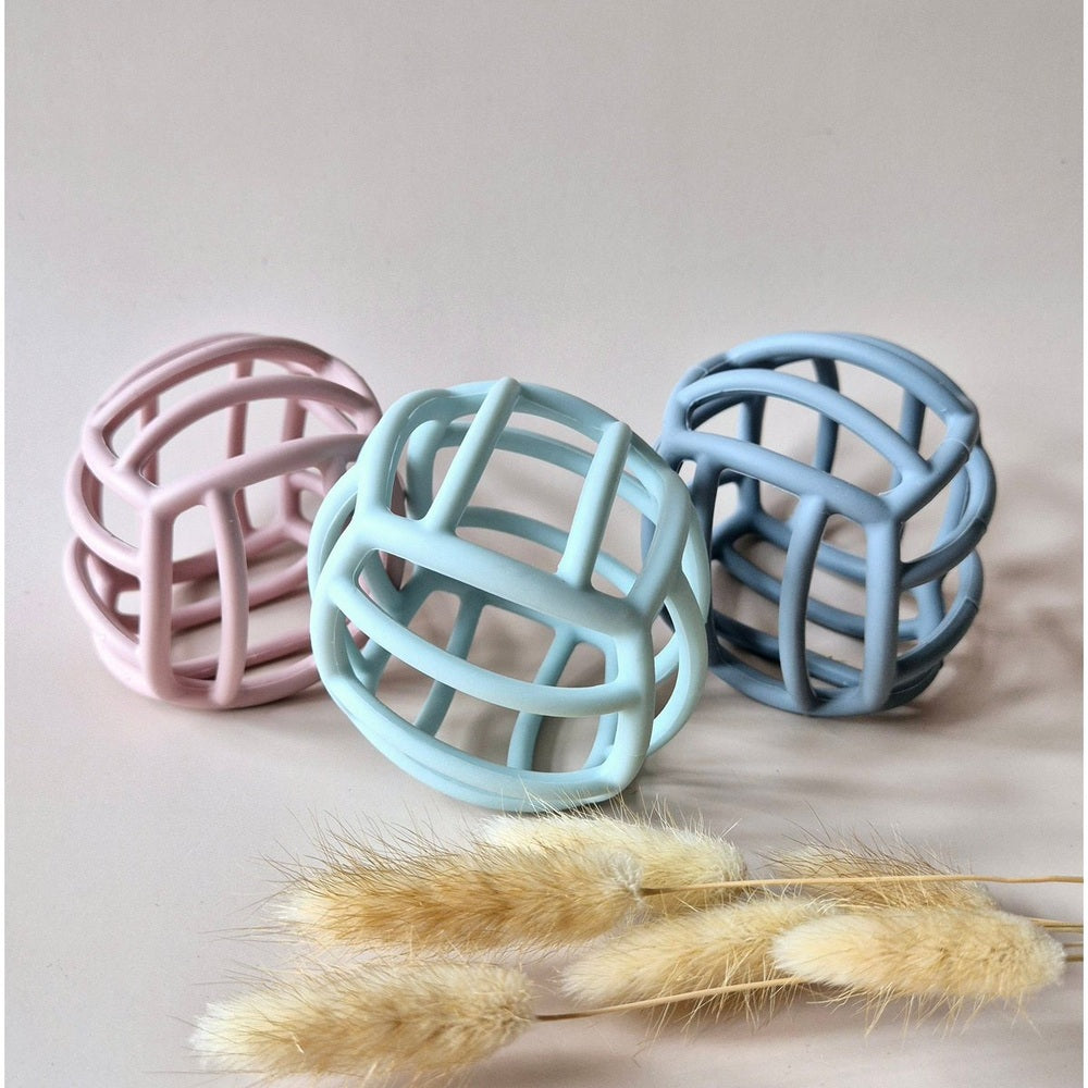 Rammelaartje Siliconen Flexibele Motoriek Bal - Gruisblauw