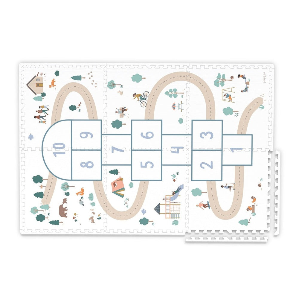 Play&Go Speeltapijt Puzzel - Eevaa 2In1 Puzzelmat/Opbergbox - Tiloo Hopscotch | Foam
