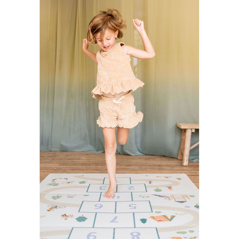 Play&Go Speeltapijt Puzzel - Eevaa 2In1 Puzzelmat/Opbergbox - Tiloo Hopscotch | Foam