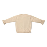 Little Dutch Gebreide Cardigan - Sand Met Bloemetjes