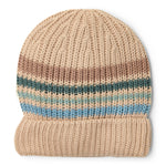 Little Dutch Gebreide Muts Met Gekleurde Strepen - Taupe