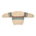 Little Dutch Gebreide Trui Met Gekleurde Strepen - Sand
