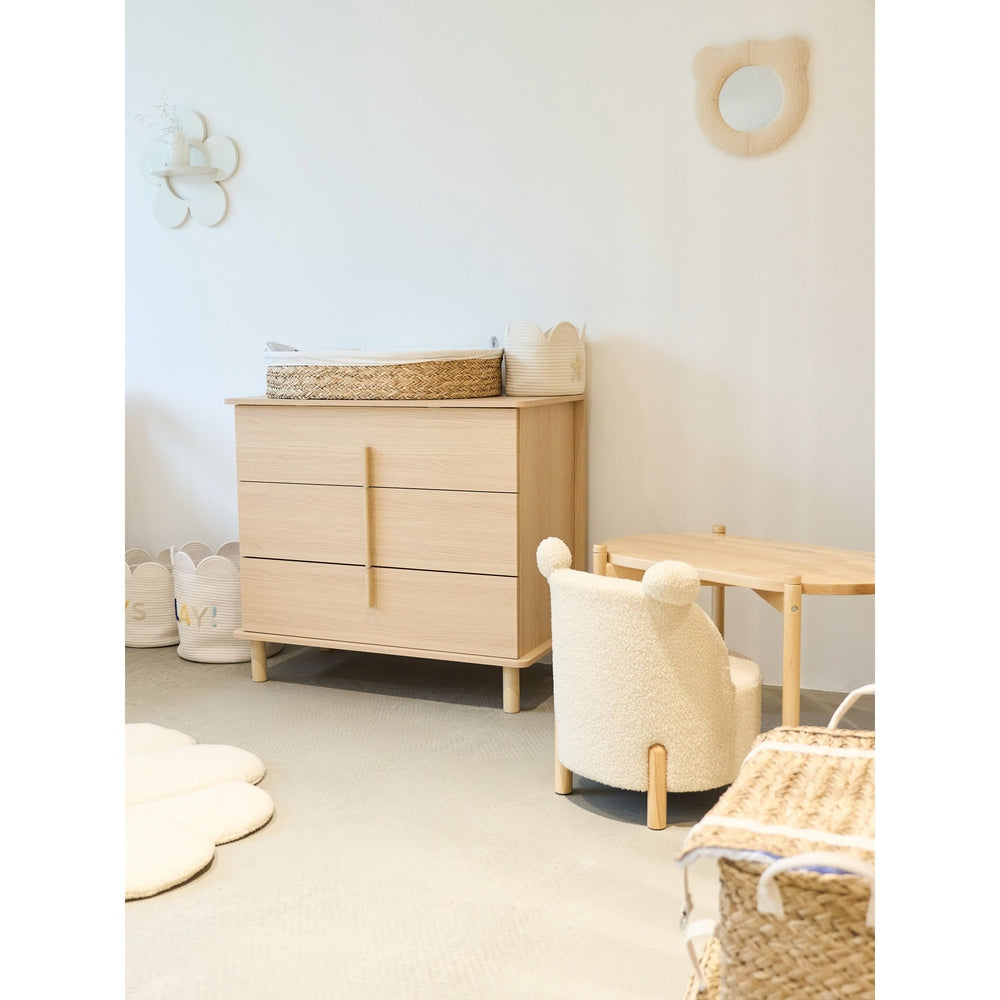 Childhome Commode / Luiertafel 3 Lades - Nordica Naturel