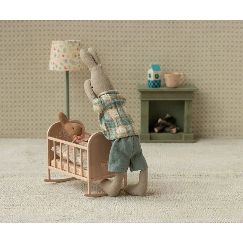 Maileg Miniatuur Wieg Muis - Lichtroze