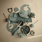 Mushie Silicone Slabbetje - Cambridge Blue