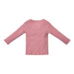 Little Dutch T-shirt Lange Mouwen Uit Biokatoen - Flower/Rouge