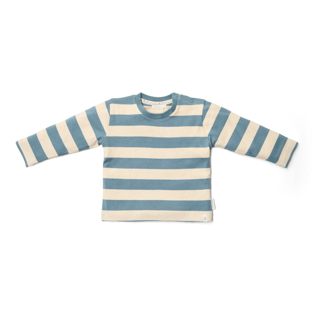Little Dutch T-shirt Lange Mouwen Met Strepen - Stone Blue