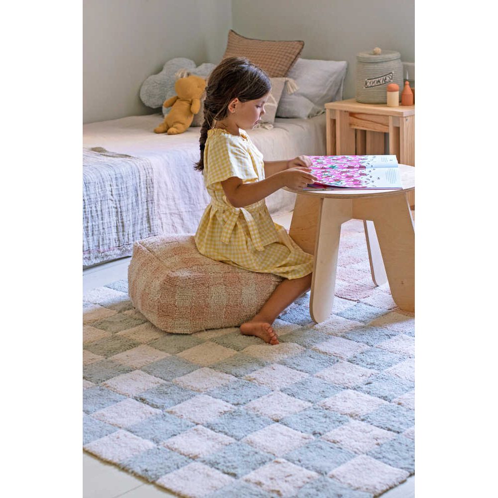 Lorena Canals Wasbaar Tapijt Kitchen Tiles Blue Sage 90x130cm