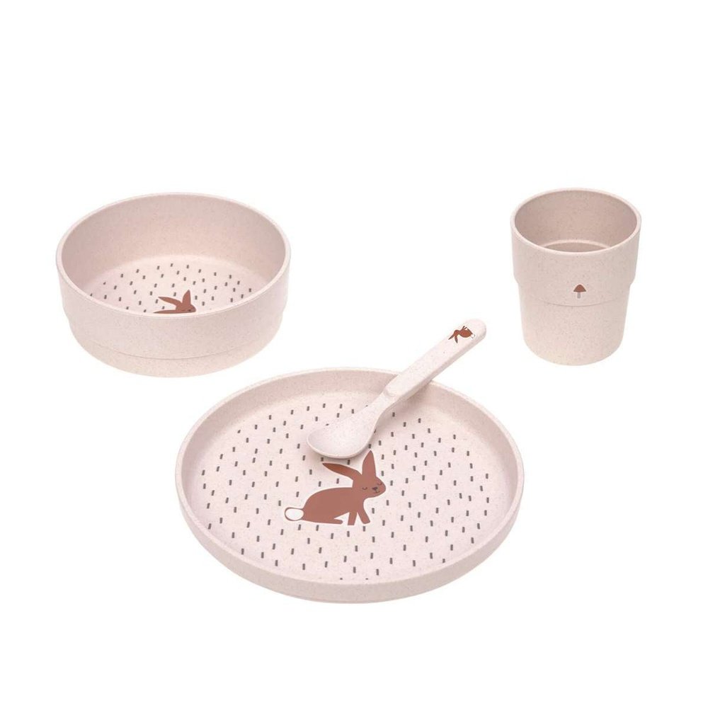 KINDERSERVIES SET BORD-KOM-BEKER-LEPEL LITTLE FOREST BUNNY Lässig