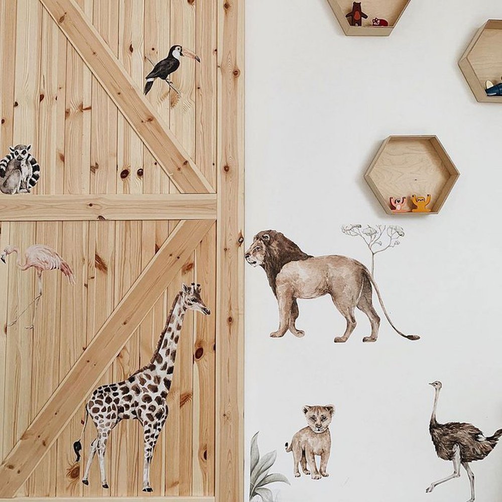 MUURSTICKER SAVANNE/DIEREN MilkBar